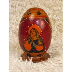 Hand Painted Wooden Easter Egg